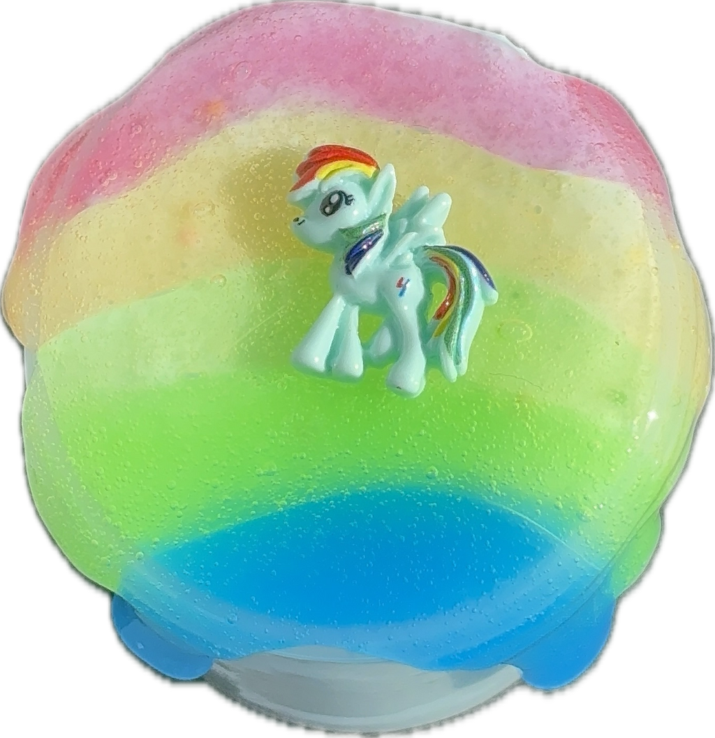 Rainbow Dash | Snowfizz x Floam X Rainbow Topper Scented Slime