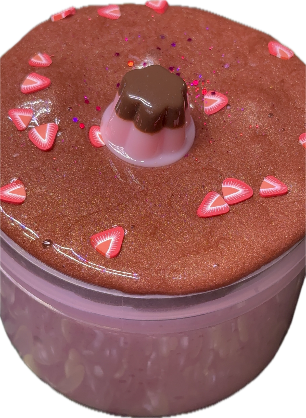 Fresa Con Chocolate Flan | Snowbutter x Glossy Scented Slime