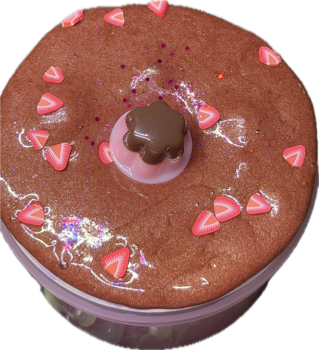 Fresa Con Chocolate Flan | Snowbutter x Glossy Scented Slime