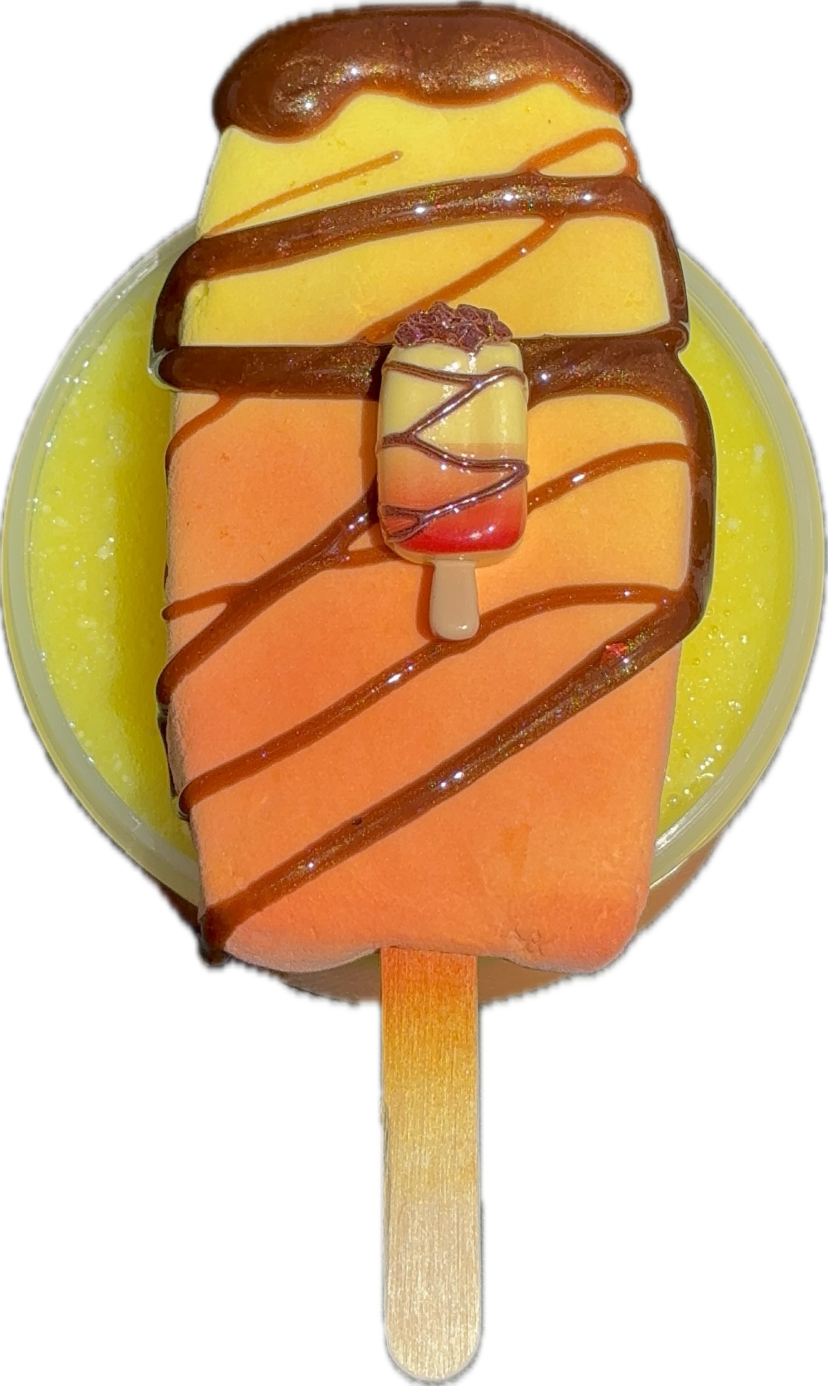 Dreamsicle Delight | Jelly x Clay Piece Scented Slime