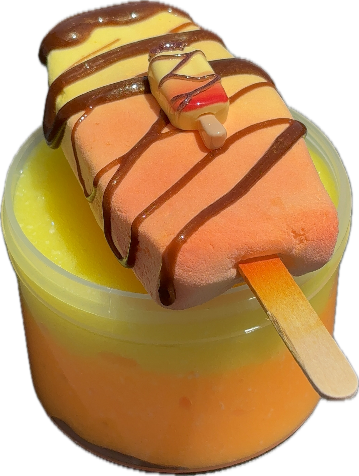 Dreamsicle Delight | Jelly x Clay Piece Scented Slime