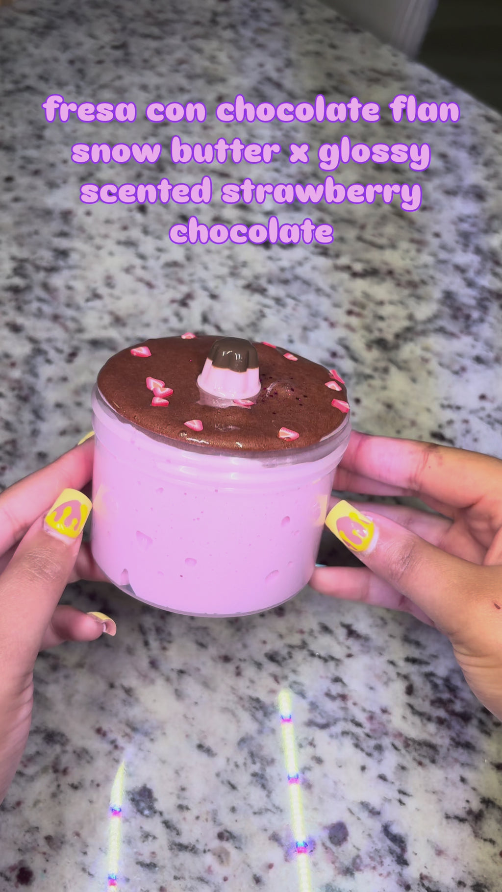 Fresa Con Chocolate Flan | Snowbutter x Glossy Scented Slime