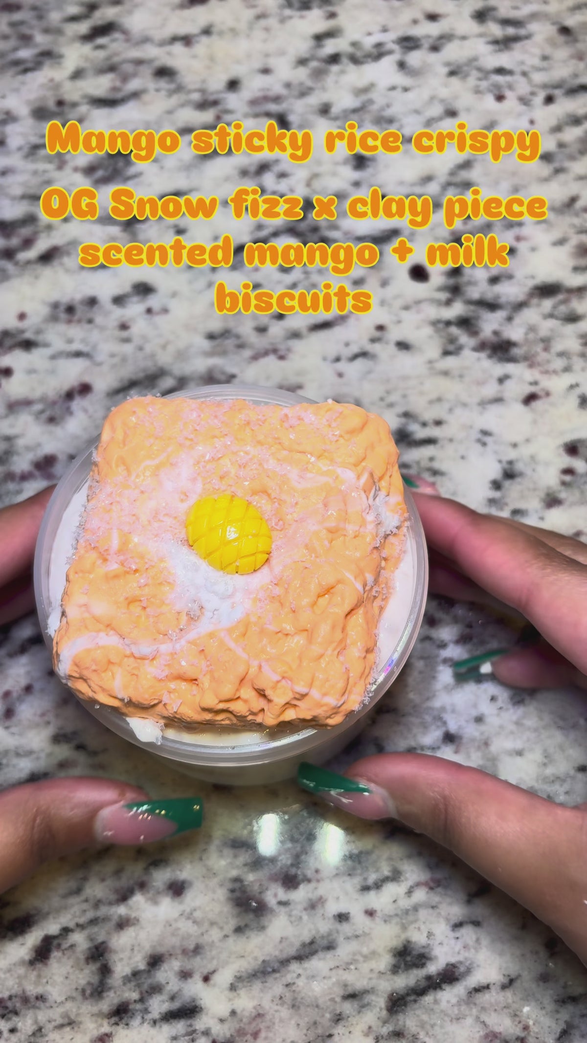 Mango Sticky Rice Crispy | DIY Clay Snowfizz Scented Slime